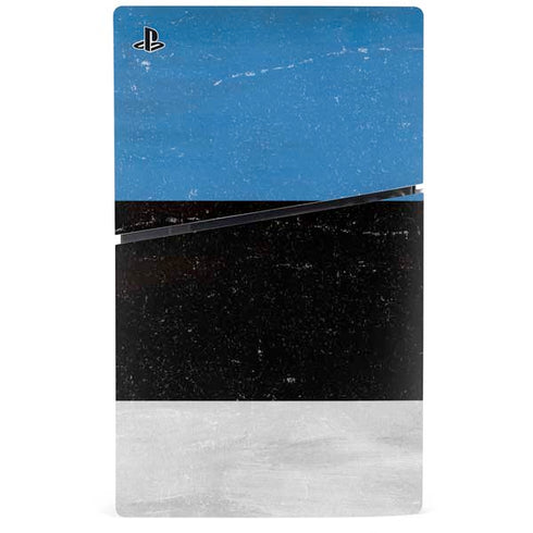 Estonia Flag Distressed PS5 Slim Digital Edition Console Skin